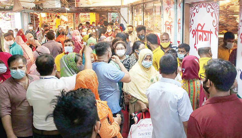 New Age | Restrictions largely ignored in Dhaka markets