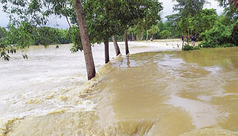 New Age | Sylhet region faces onrush of water from across hill