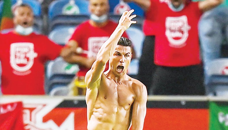 Cristiano Ronaldo shirtless at every World Cup stadium — in one