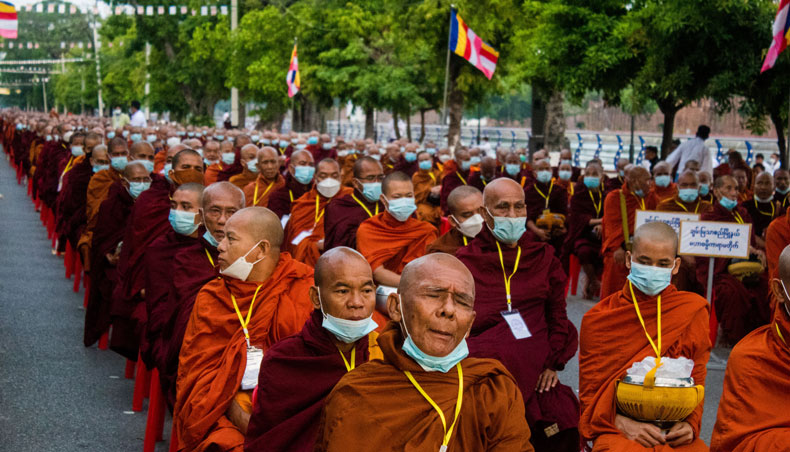 New Age | Myanmar Monks Celebrate Buddha’s Birthday At Junta Event