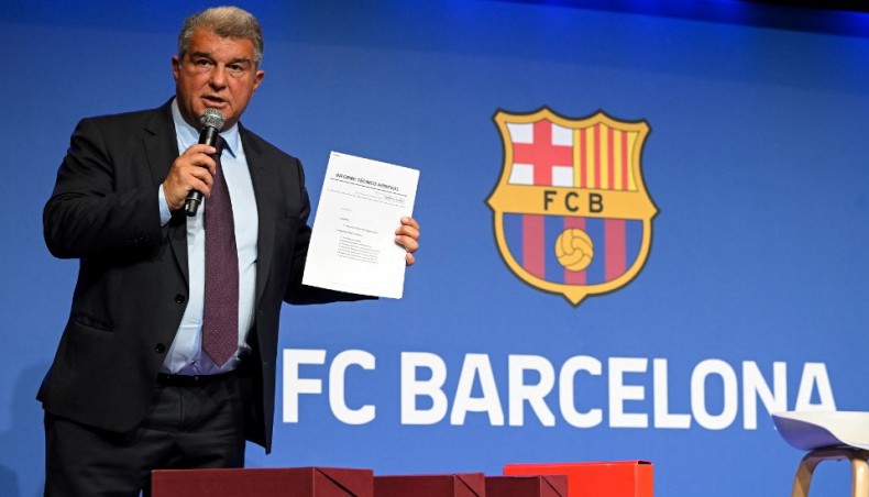 Barcelona President Joan Laporta says there are 'no sporting