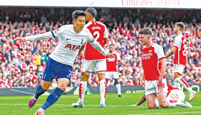 Son shines as Spurs rescue derby draw at Arsenal