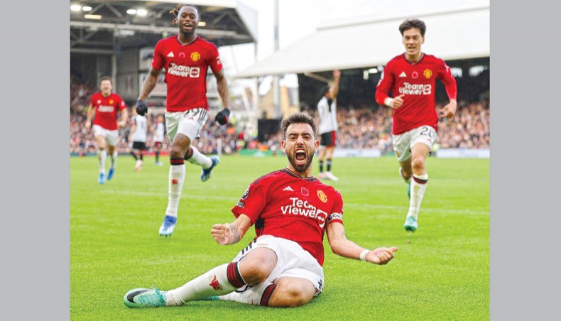 Bruno Fernandes nets Man Utd winner in comeback against Fulham to